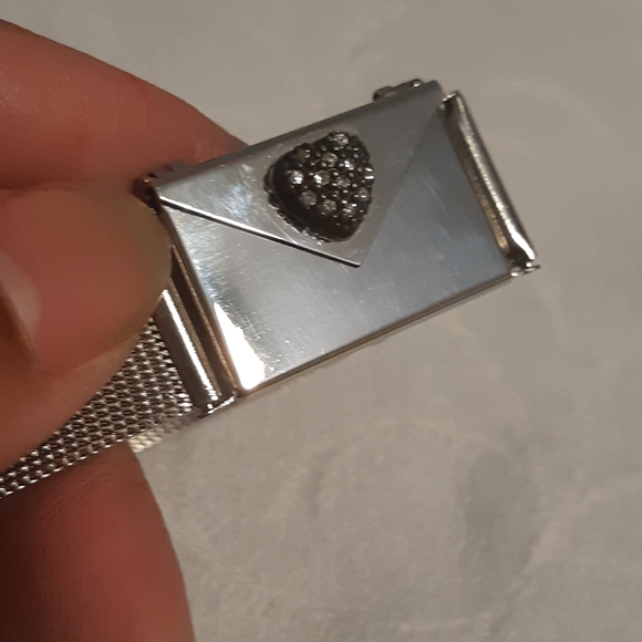 Vintage Message Envelop  Stainless Stee Bracelet 8.75" L, Has Message Inside, - Picture 3 of 15